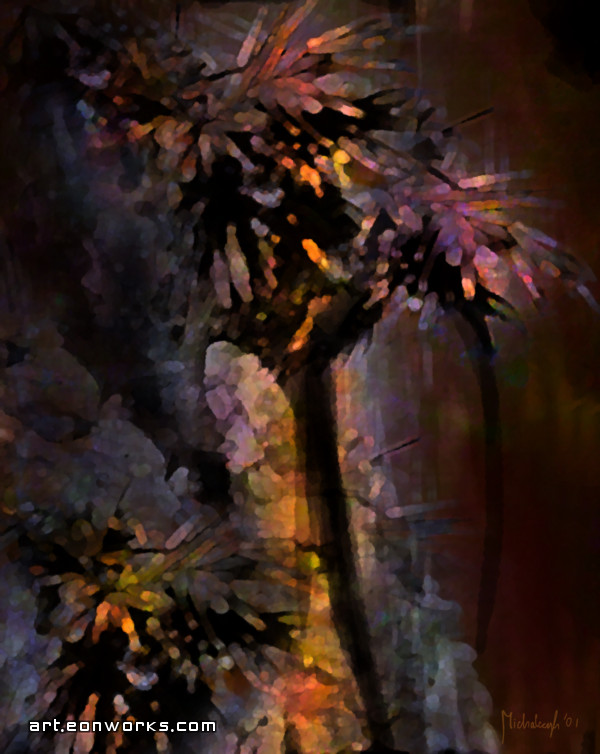 abstract mystical flowers