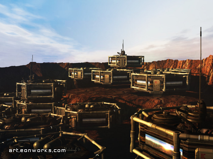 concept design of living units on another planet