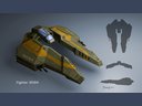 Spaceship fighter sci-fi concept