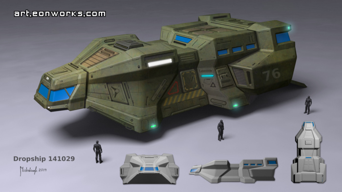 Scifi dropship concept