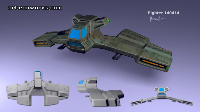conceptual design of a scifi fighter