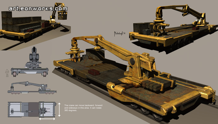 mobile crane machine concept