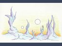 fantasy space landscape sketch
