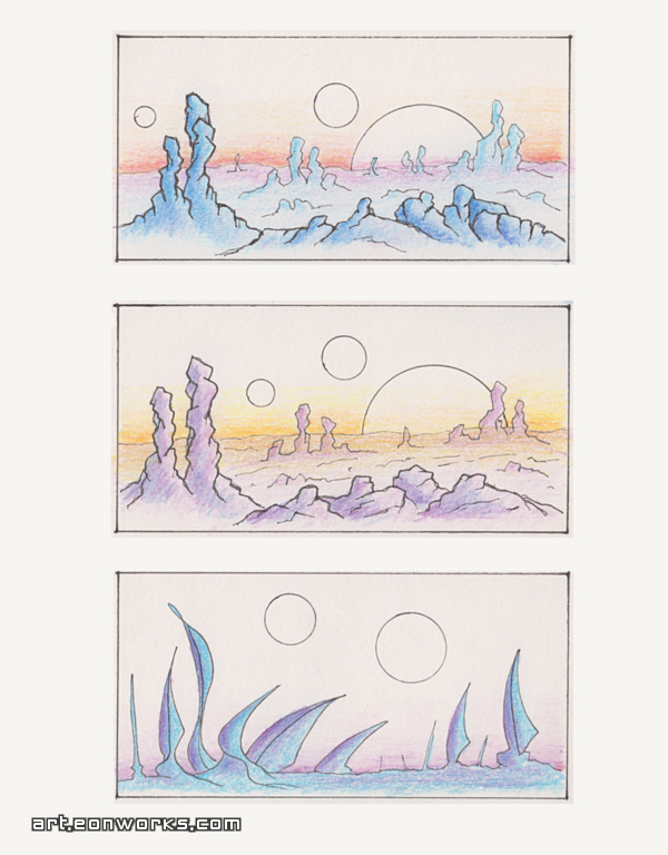 space_landscape drawings