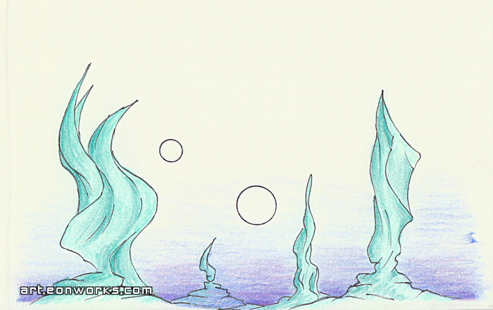 space landscape sketch