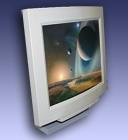flat screen with wallpaper