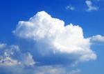 large cloud on blue sky