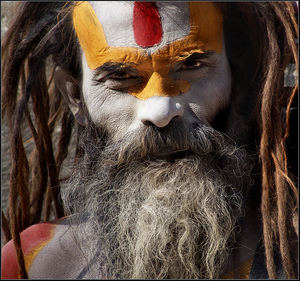 face of a sadhu