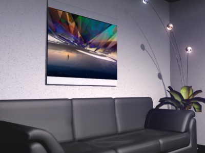 poster in a room