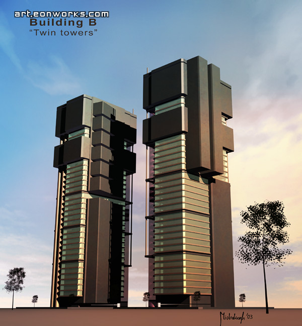modern twin towers concept