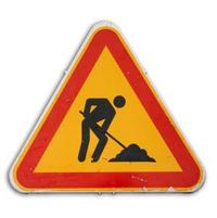 working man road sign